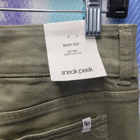Sneak Peek Olive Green Cargo Style jeans New with tags - Picture 5 of 9